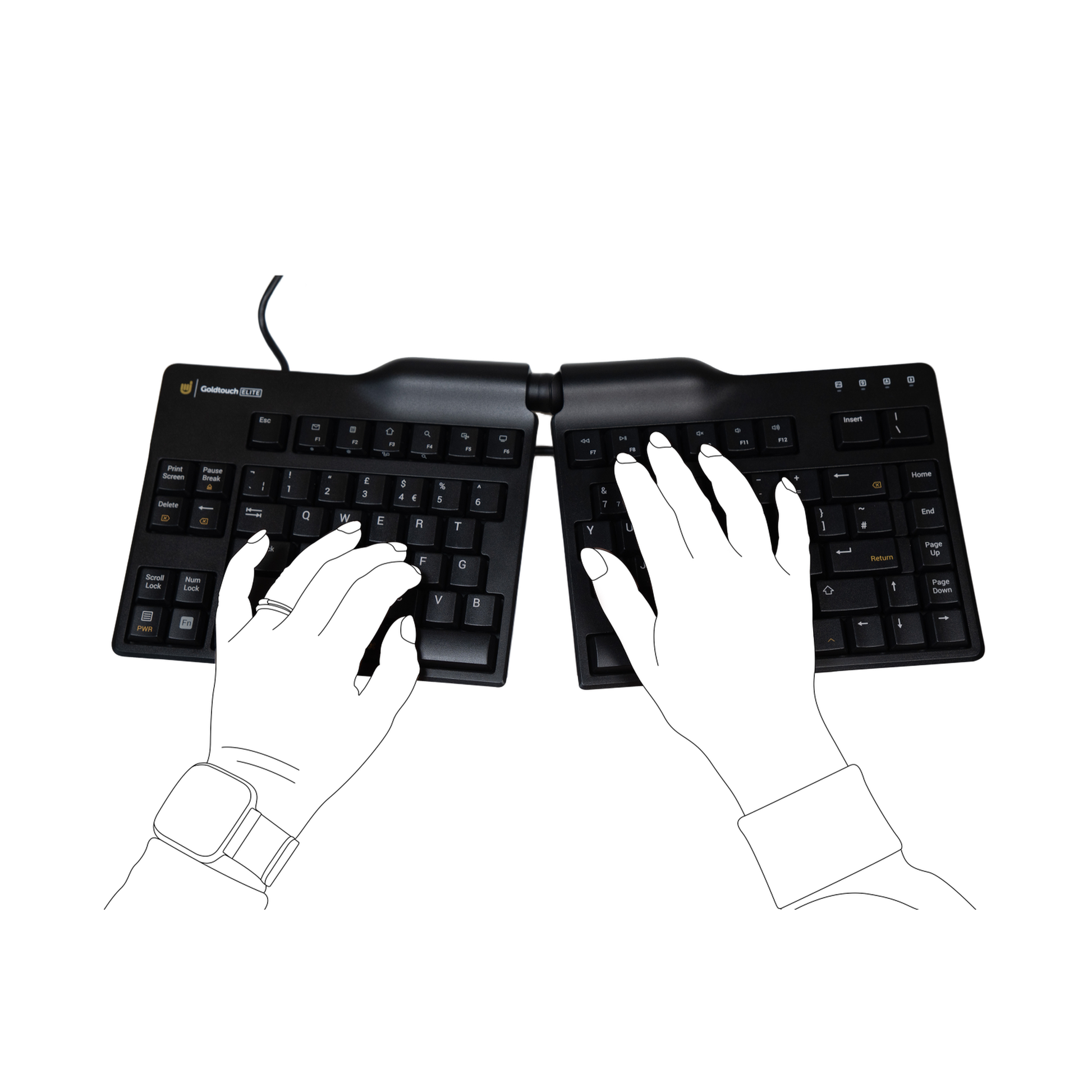 Goldtouch Elite Black Splitkeyboard US Qwerty