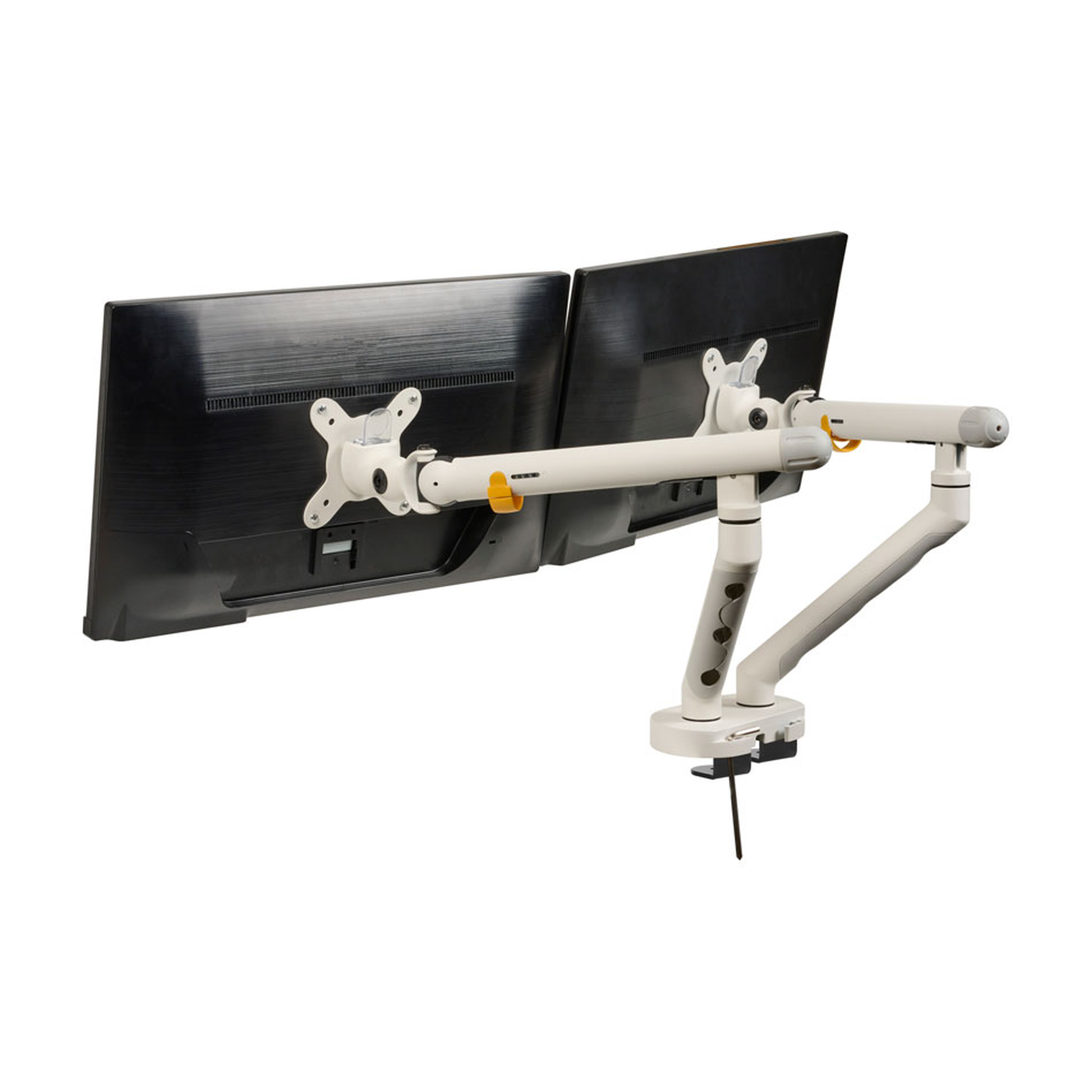 BakkerElkhuizen Flexible Monitorarm Dual White