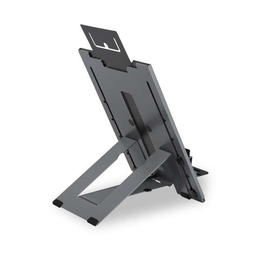 BakkerElkhuizen Ergo-Q Hybrid Pro laptopstandaard - achterzijde met steun