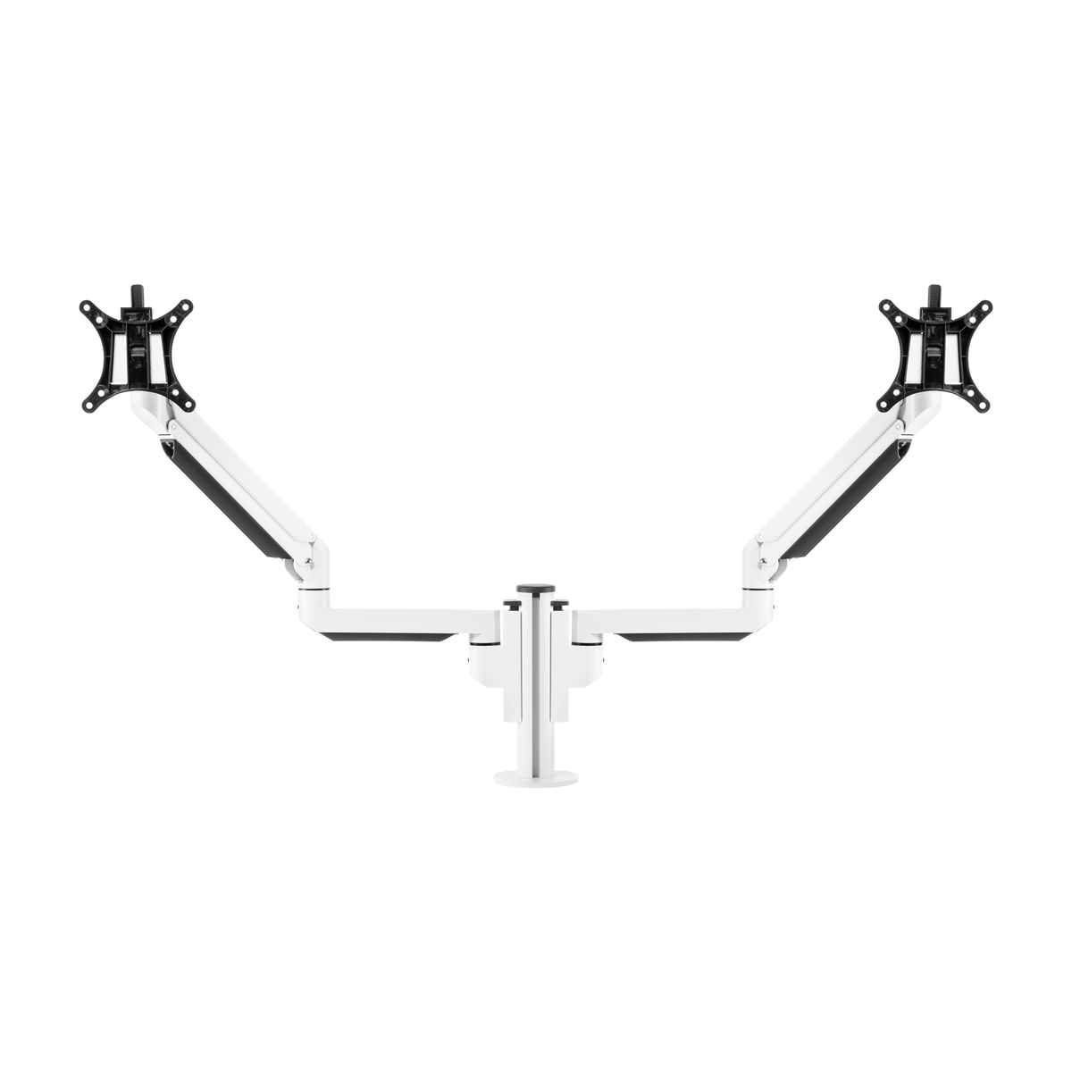 Filex Galaxy Modular Flex Dual Wit Monitorarm – volledig vooraanzicht