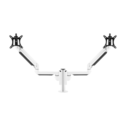 Filex Galaxy Modular Flex Dual Wit Monitorarm – volledig vooraanzicht