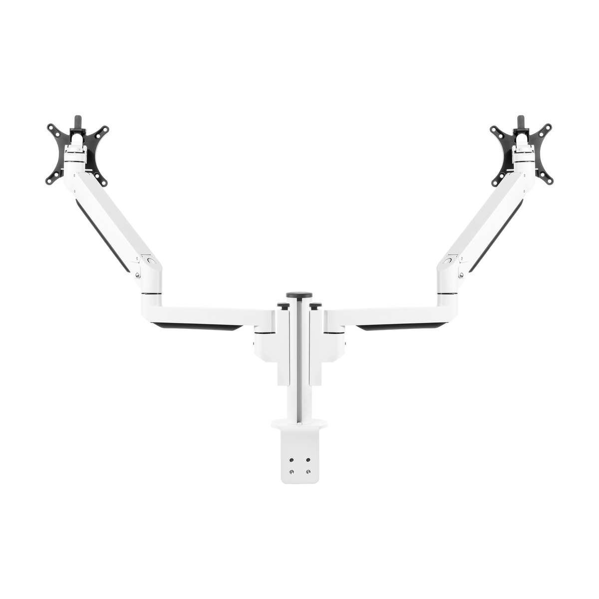 Filex Galaxy Modular Flex Dual Wit Monitorarm – achteraanzicht en bevestiging