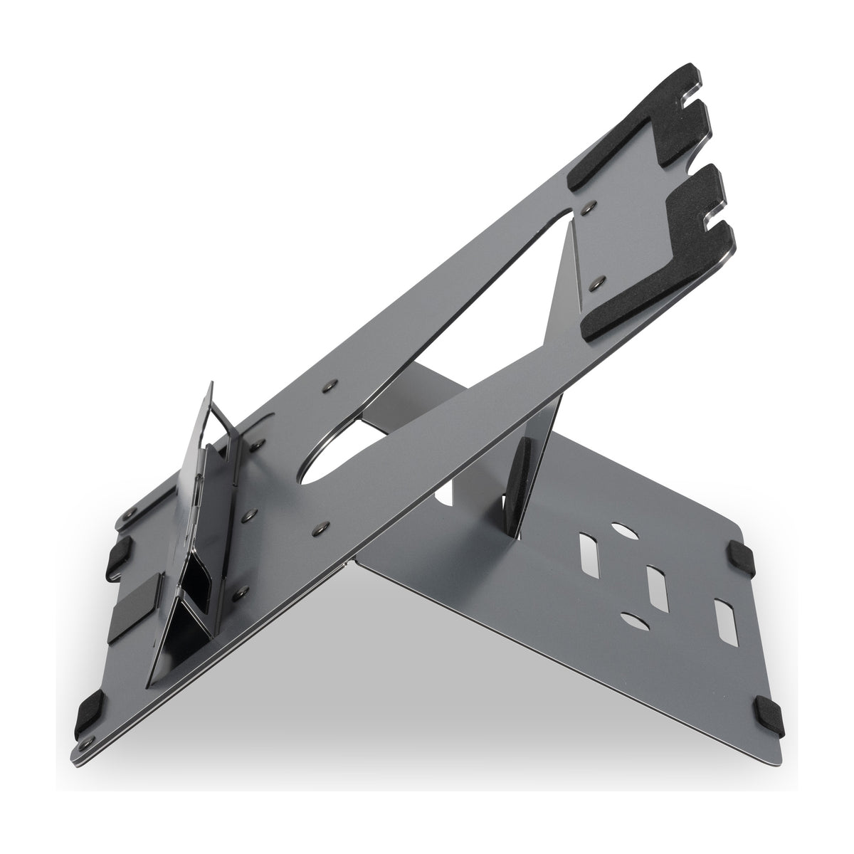 BakkerElkhuizen Ergo-Q 160 Donkergrijs Laptopstandaard - zijaanzicht