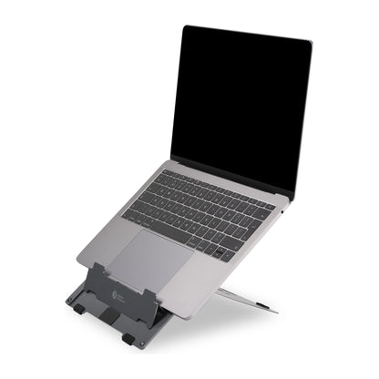 BakkerElkhuizen Ergo-Q 160 Donkergrijs Laptopstandaard - met laptop