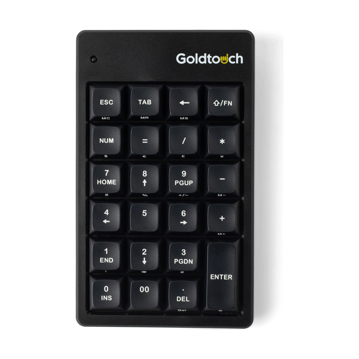 Goldtouch Elite Black Numeriek Toetsenbord – bovenaanzicht