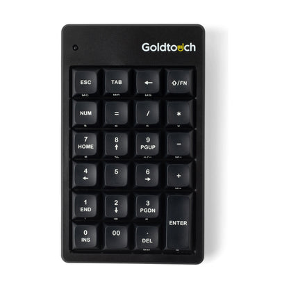 Goldtouch Elite Black Numeriek Toetsenbord – bovenaanzicht