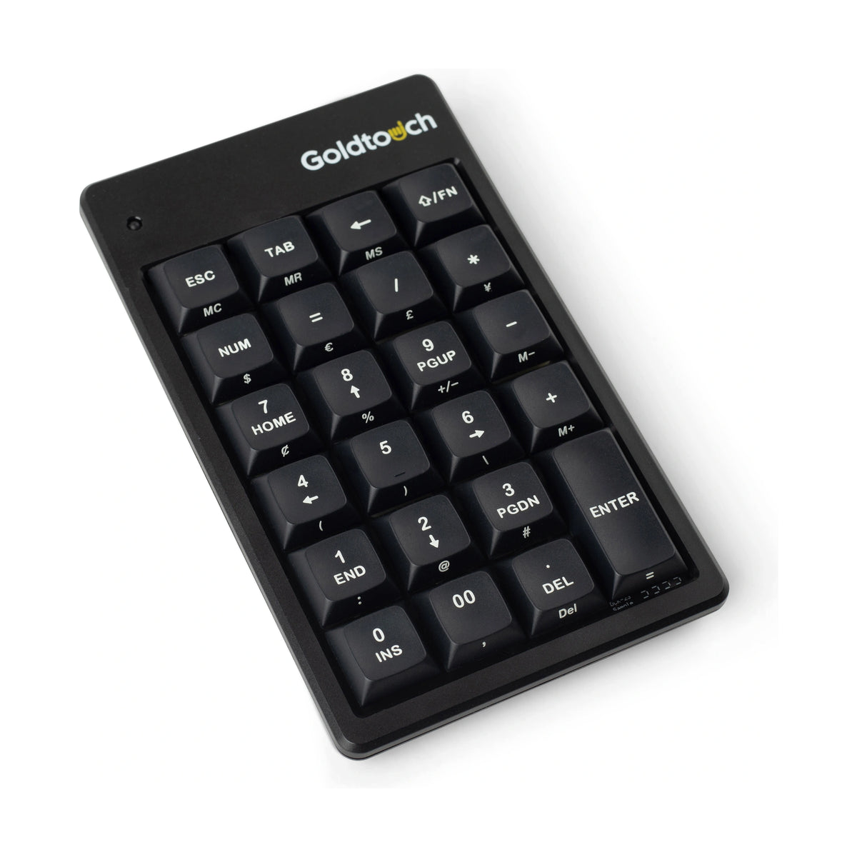 Goldtouch Elite Black Numeriek Toetsenbord – hoog schuin aanzicht