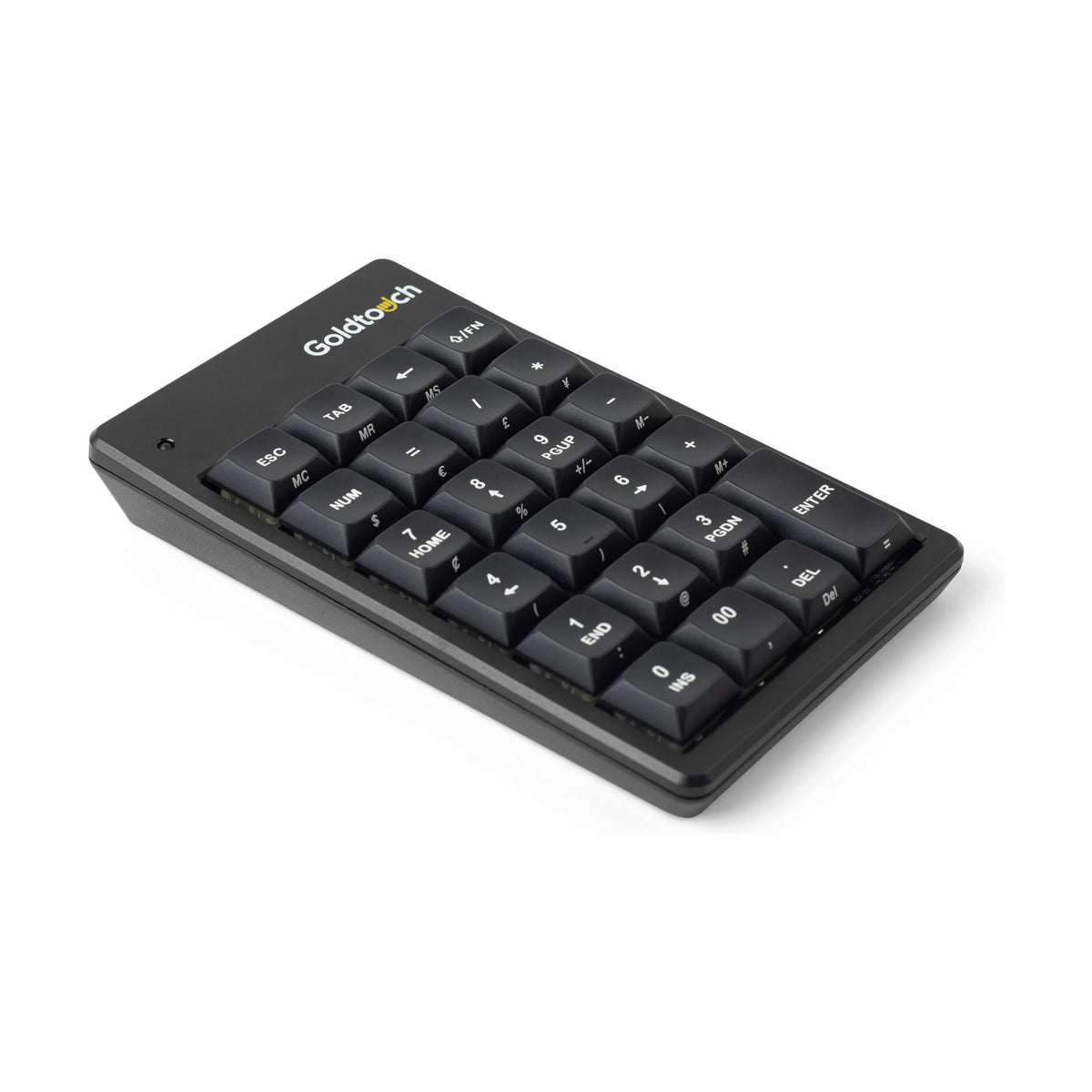 Goldtouch Elite Black Numeriek Toetsenbord – schuin aanzicht