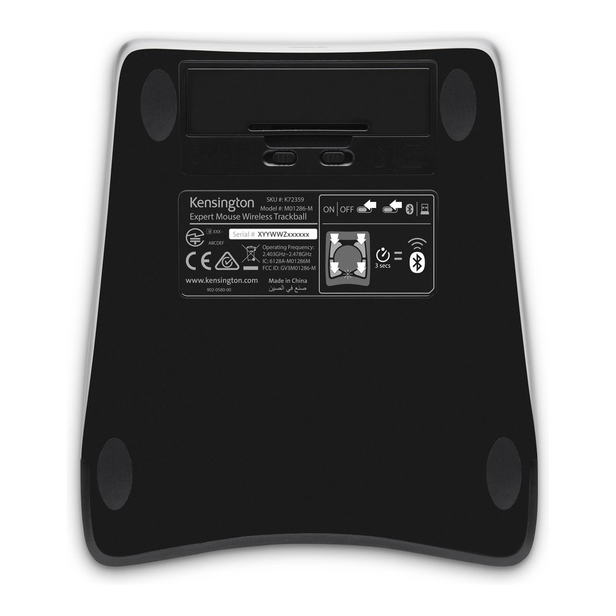Kensington Expert Mouse - Onderzijde