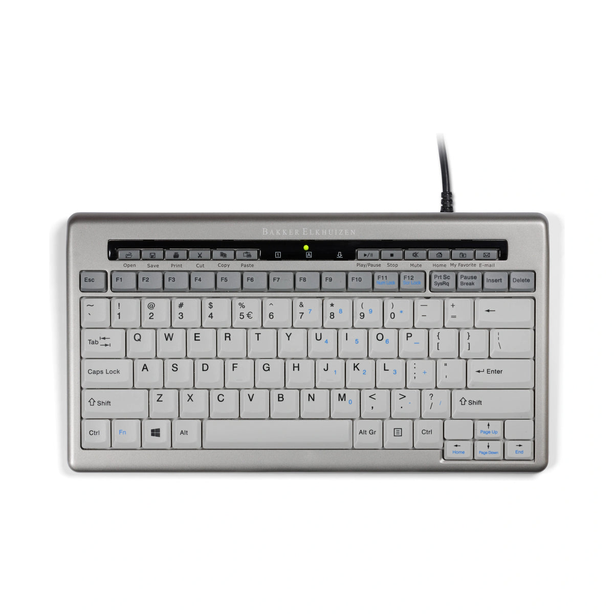 BakkerElkhuizen S-board 840 US QWERTY – toetsindeling van boven