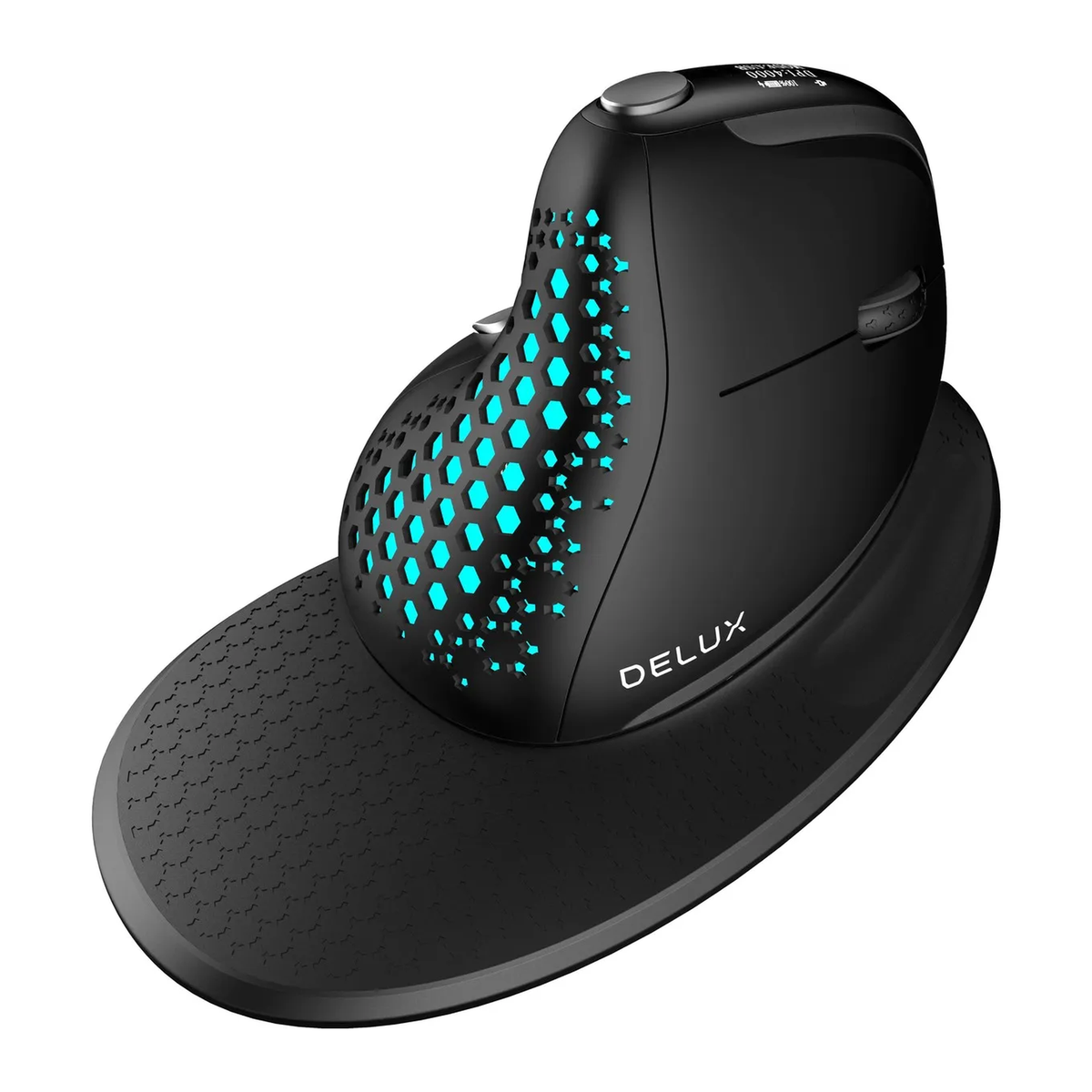 Delux M618XSD Seeker Draadloos - Zwart - Schuin met verlichting