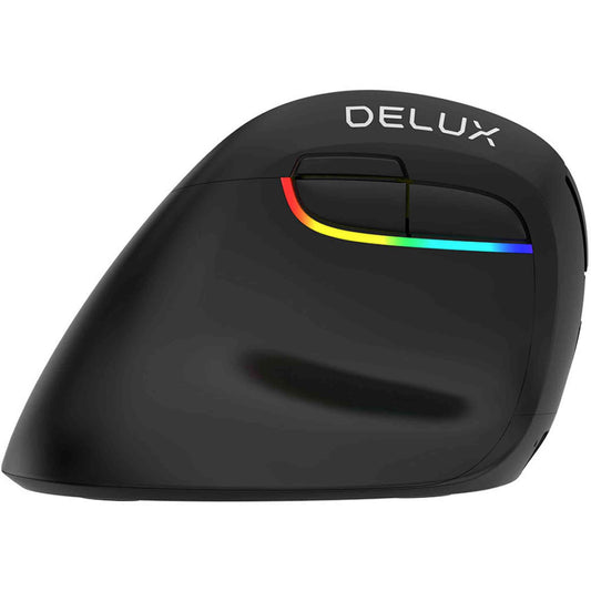 Delux M618 Mini Draadloos Linkshandig - Onyx Zwart